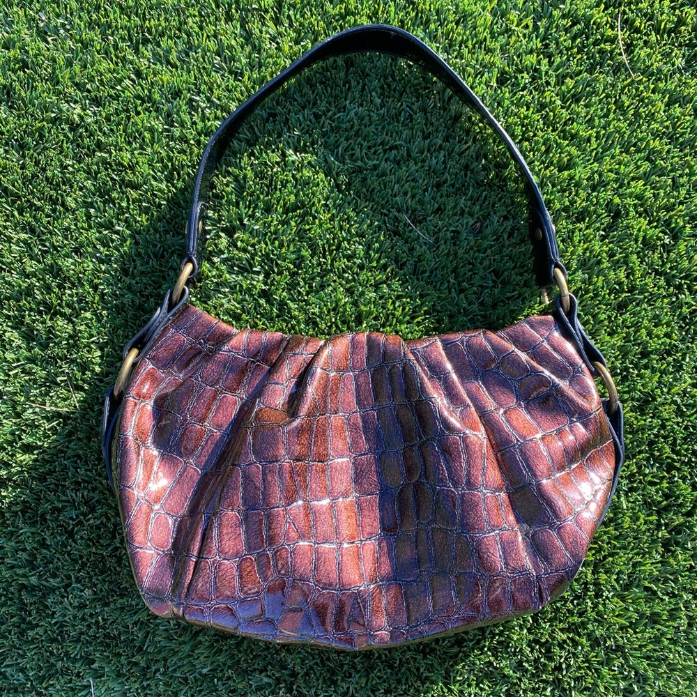 Metallic Snake Shoulder Bag (Vera Wang)